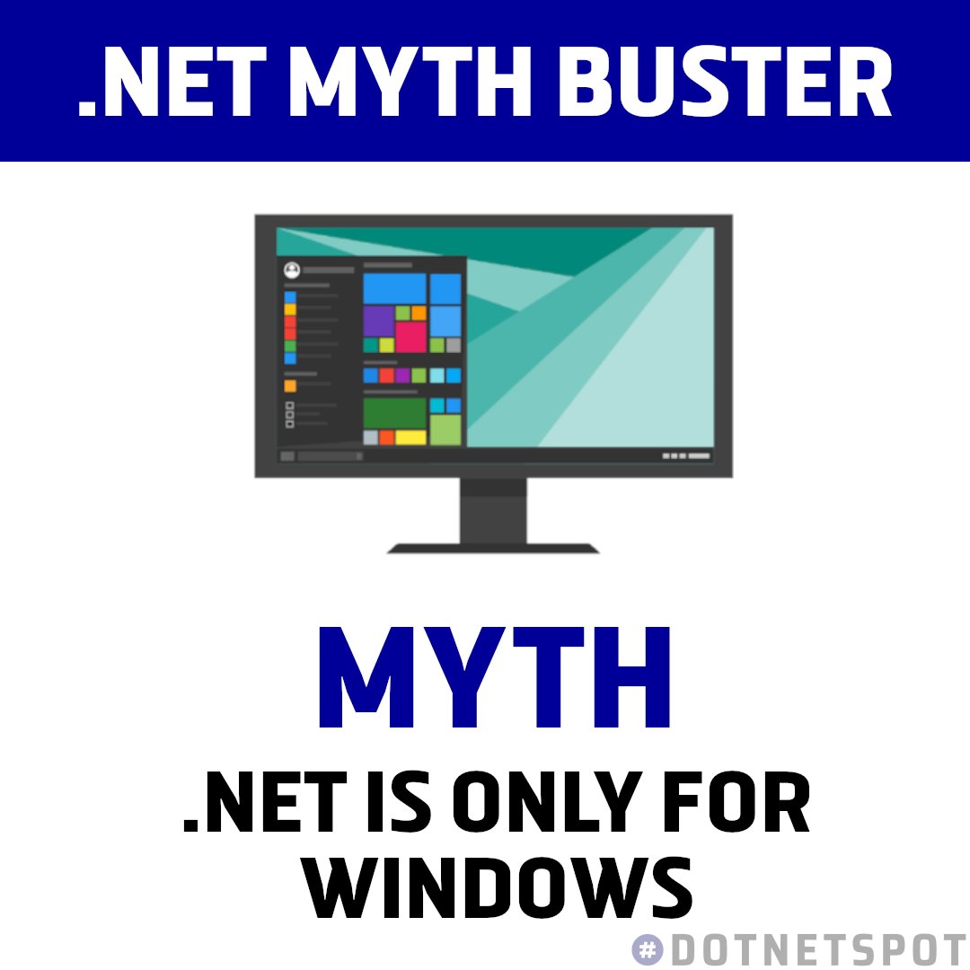 DotNetSpot's tweet image. .NET Core is the latest iteration of the .NET platform. Code on Windows, Mac &amp;amp; Linux and create cross-platform web, mobile, desktop or console apps, all using the same familiar framework.

#dotnet #csharp #xamarin #aspnet #programming #mobileapps #webdevelopment #100DaysOfCode