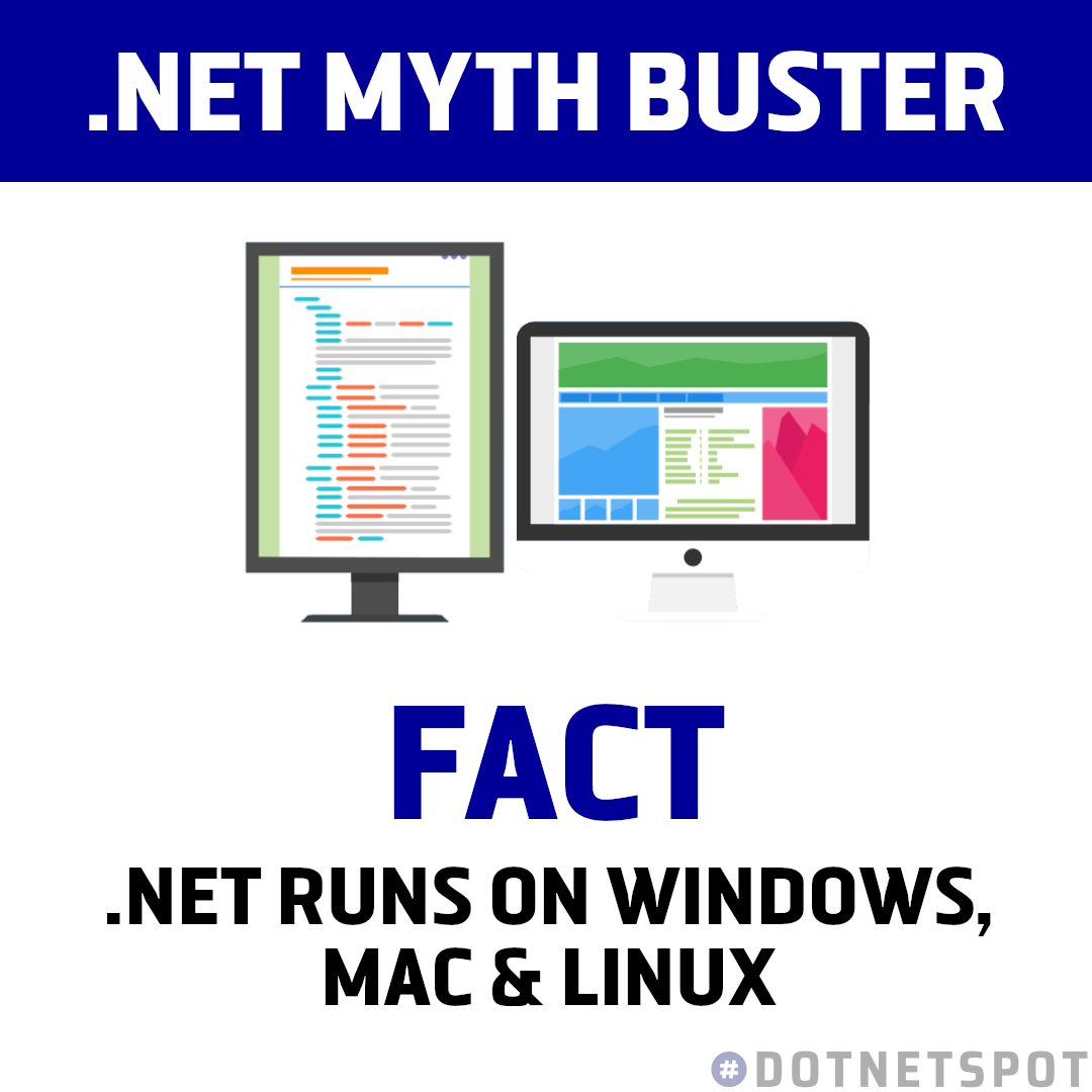 DotNetSpot's tweet image. .NET Core is the latest iteration of the .NET platform. Code on Windows, Mac &amp;amp; Linux and create cross-platform web, mobile, desktop or console apps, all using the same familiar framework.

#dotnet #csharp #xamarin #aspnet #programming #mobileapps #webdevelopment #100DaysOfCode