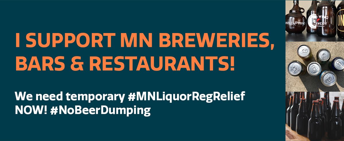 mncraftbrew's tweet photo. We are asking for #MNLiquorRegRelief so #MNbreweries, #MNbars, and #MNrestaurants have more options to sell customers the products they have in stock while we #StayHomeMN. Please ask @GovTimWalz to support this effort! #NoBeerDumping #MNLiquorRegRelief https://t.co/QQnnLjnOT0