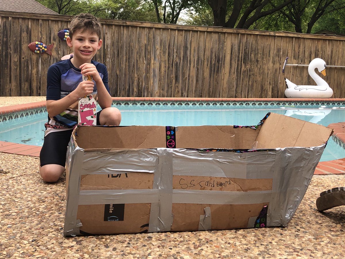 Kelli Doley (@kellidoley) on Twitter photo Love this boy's creativity! Students were asked to build a boat to hold 40 pennies and still float. He built a boat to hold himself and still float! S.S. Cardboard! #iamwfisd <a href="/kellie_hare/">Kellie Hare</a> <a href="/FranklinLionsWF/">Ben Franklin Lions</a> <a href="/anGbetts/">Angie Betts</a> Love this boy's creativity! Students were asked to build a boat to hold 40 pennies and still float. He built a boat to hold himself and still float! S.S. Cardboard! #iamwfisd <a href="/kellie_hare/">Kellie Hare</a> <a href="/FranklinLionsWF/">Ben Franklin Lions</a> <a href="/anGbetts/">Angie Betts</a>
