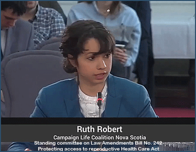 CampaignLife's tweet photo. ICYMI: Nova Scotia imposes anti-free speech #bubblezone. CLC's Nova Scotia's coordinator Ruth Robert spoke against the bill explaining that #prolife witnessing is peaceful and provides women with genuine choice https://t.co/iPFAnn3yE7 https://t.co/0VqHTyZXV1