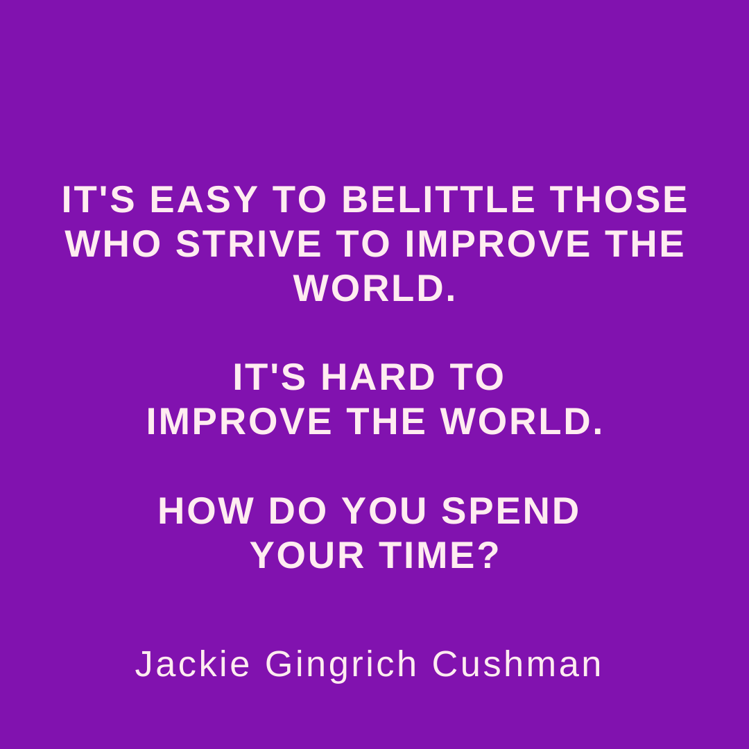 jackiecushman's tweet photo. My thought for today. If you see someone belittling another - just know they are taking the easy way out.
Instead - let's spend time improving the world.
#America #politics #thingsicareabout https://t.co/nWe7z9o4ef