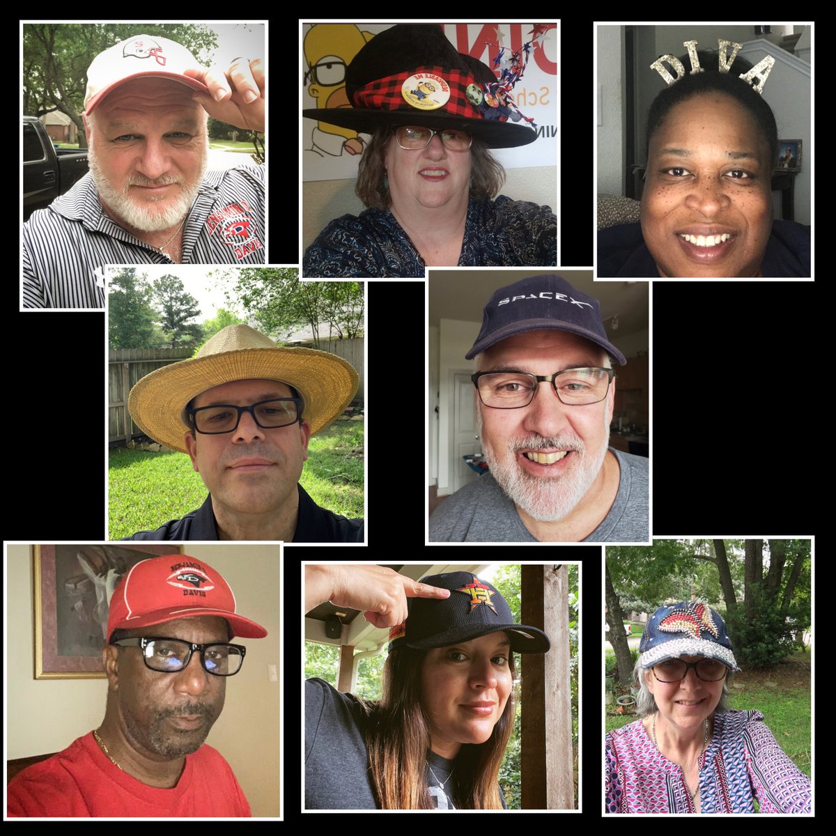D9 Virtual Spirit Week!!🔴⚪️🔵 Crazy hat / Favorite cap Day!! <a href="/hightower_333/">Anita Hightower</a> <a href="/jkmetcalf1/">jkmetcalf</a> <a href="/AldineISD/">Aldine ISD</a>