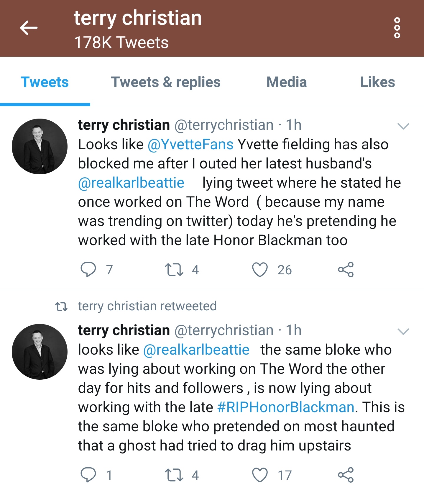 Uzivatel Lisa Na Twitteru In Other News Terry Christian