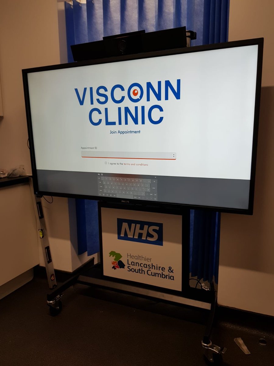MarcSchmid's tweet photo. Great news to hear the @VisconnClinic mobile video screens are up and running at the first practices in @HealthierLSC ready for the @redmoorhealth team to train them up. These will be invaluable during these troubled times. @AnneGreenwood47 @declan_hadley @Tommo774 @MinalBakhai https://t.co/juwhela1jA
