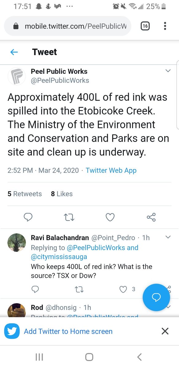 adamcarson0205's tweet photo. @SoDeplorable Not exactly sure, assuming a chemical product company. Peel public works referred to it only as "red ink". https://t.co/KBdTqPEXJI