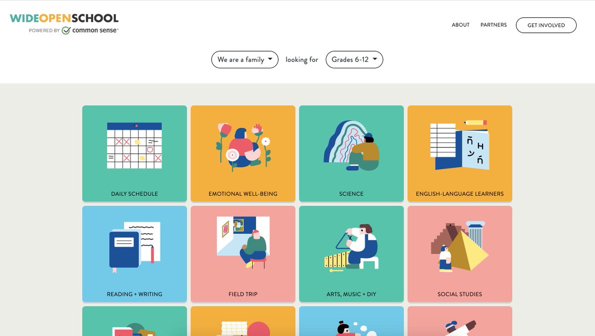 Newsela's tweet photo. We've partnered with the best in edu, tech+media to launch https://t.co/Q6mTEOJguT. A free collection of online learning experiences &amp; activities for kids w/daily schedules curated by @CommonSense to help families &amp; educators adapt to online learning. https://t.co/HJLgd4UXQi
