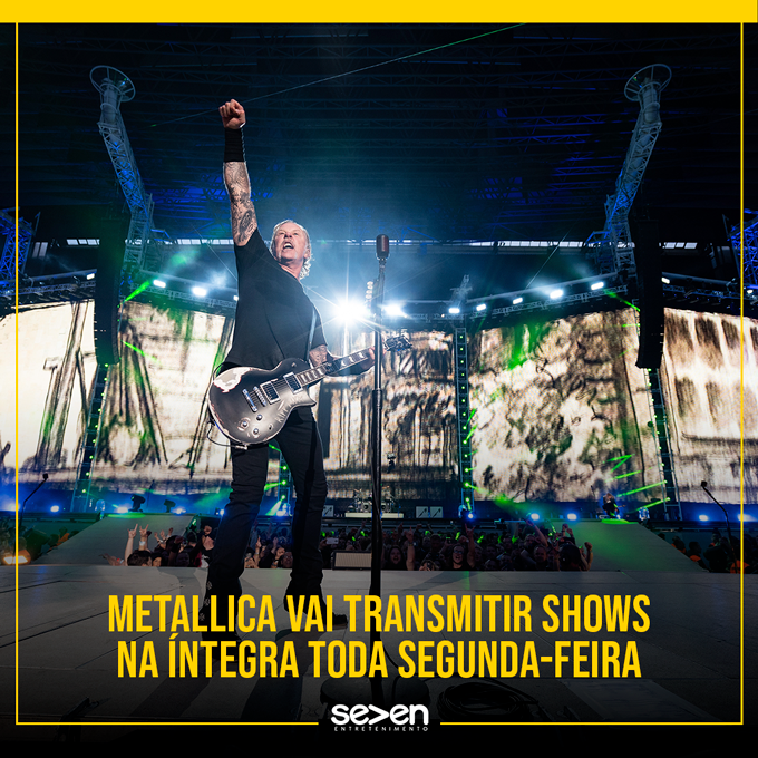 Nosso encontro com a banda <a href="/Metallica/">Metallica</a> ficou para dezembro, mas os caras acharam a forma perfeita de animar essa quarentena.

As segundas-feiras agora são #MetallicaMondays, com transmissões de shows históricos na íntegra pelo canal oficial do YouTube e pelo Facebook da banda.