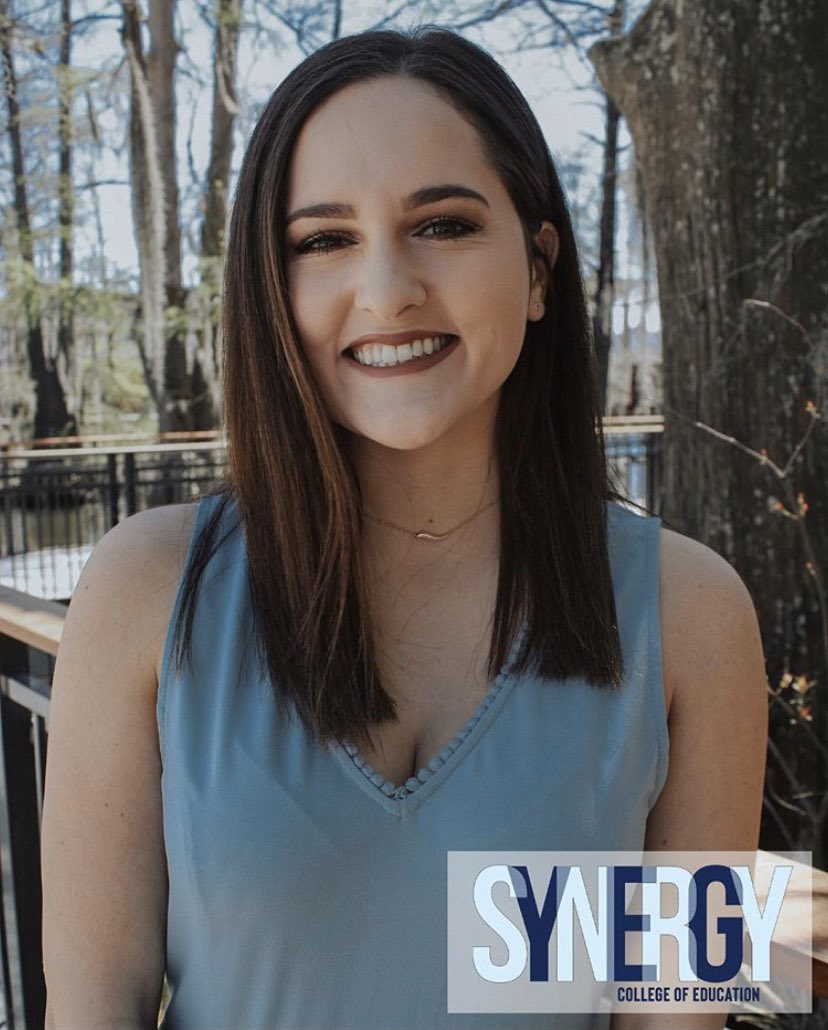 2020Synergy's tweet photo. Hey Cajuns! Today we’re going to introduce you to the College of Education! Your SYNERGY candidates for Education are:

President- Jade Furl  
Senator- Taylor Massey 
Senator- Chrysta Porter
Senator- Bethany Sistrunk
Senator- Grace Byler https://t.co/JwWvLdqbTT