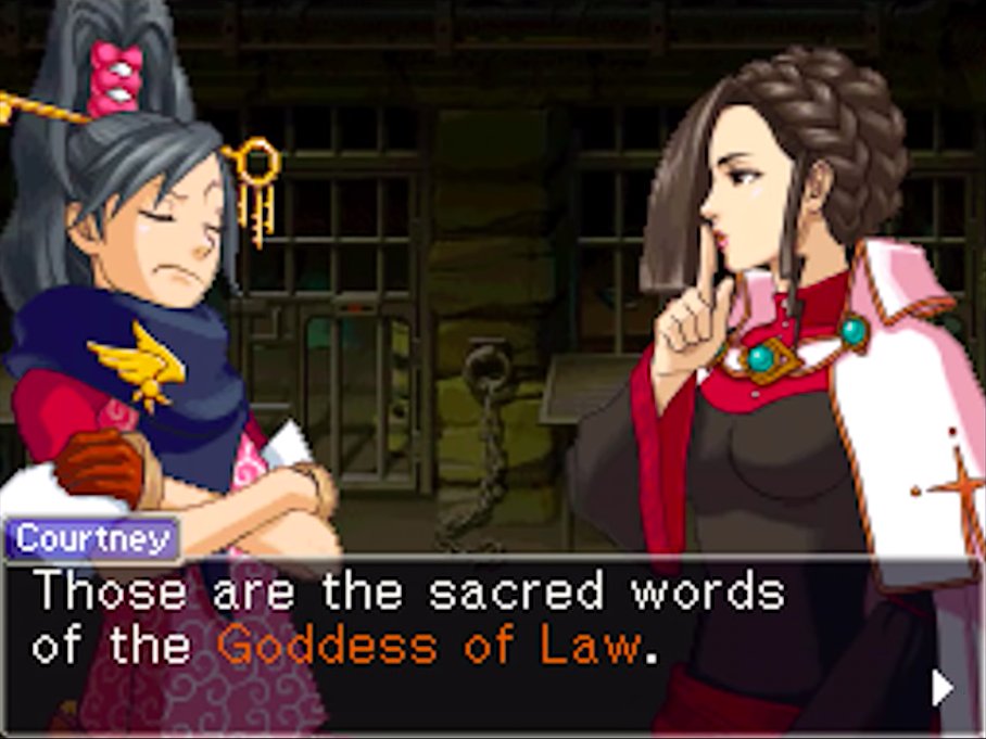 hm. you really do like the goddess of law huh