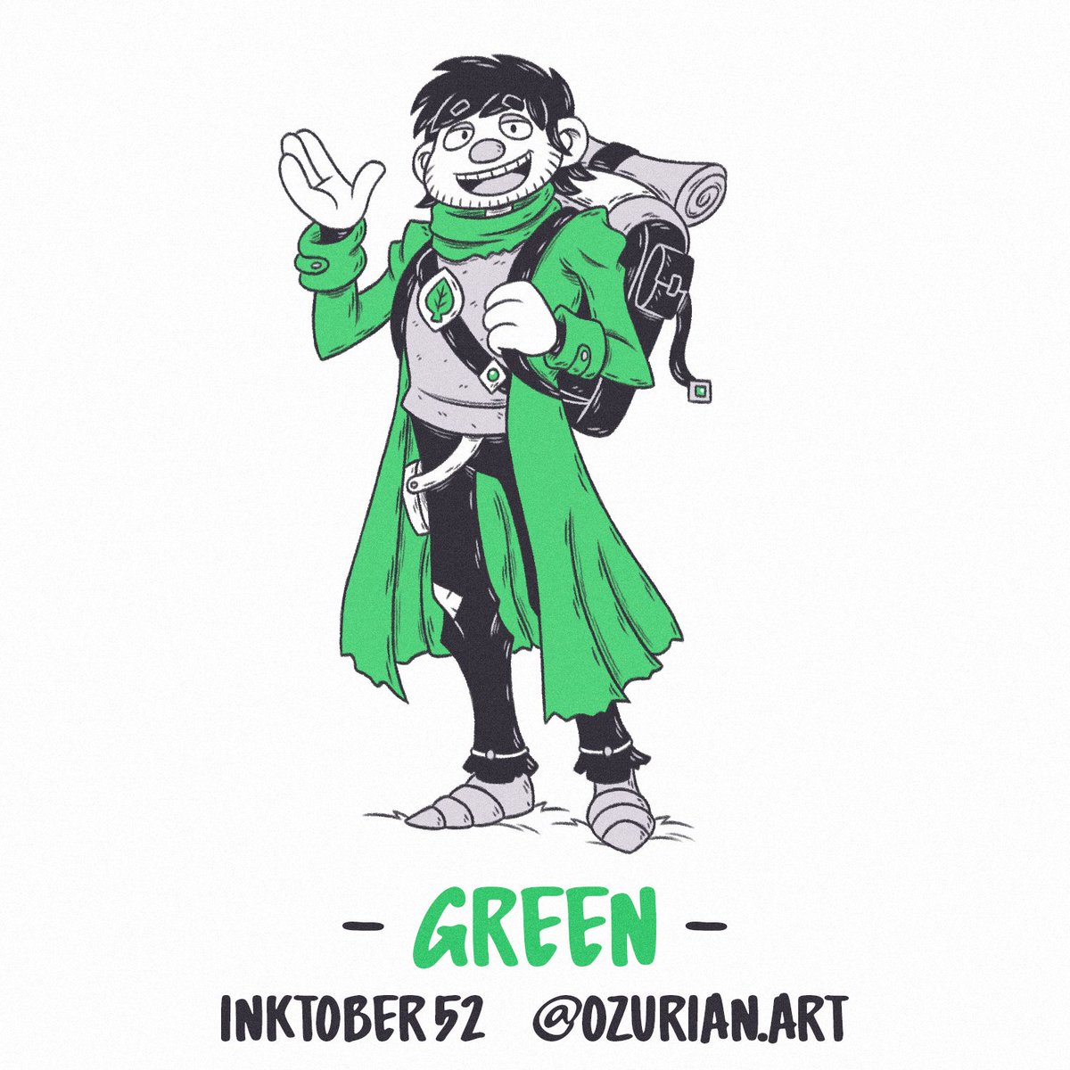 OzurianArt's tweet photo. An adventurer of the Green Leaf Guild for this weeks theme of #Inktober52! 🍃
#adventurer #rpg #greenleaf #green #inktober #inktober52 #inktober52GREEN #SpringIntoColor #SpectrumNoir #digitalart #characterdesign #characterart #illustration https://t.co/kXQUDc4zMA