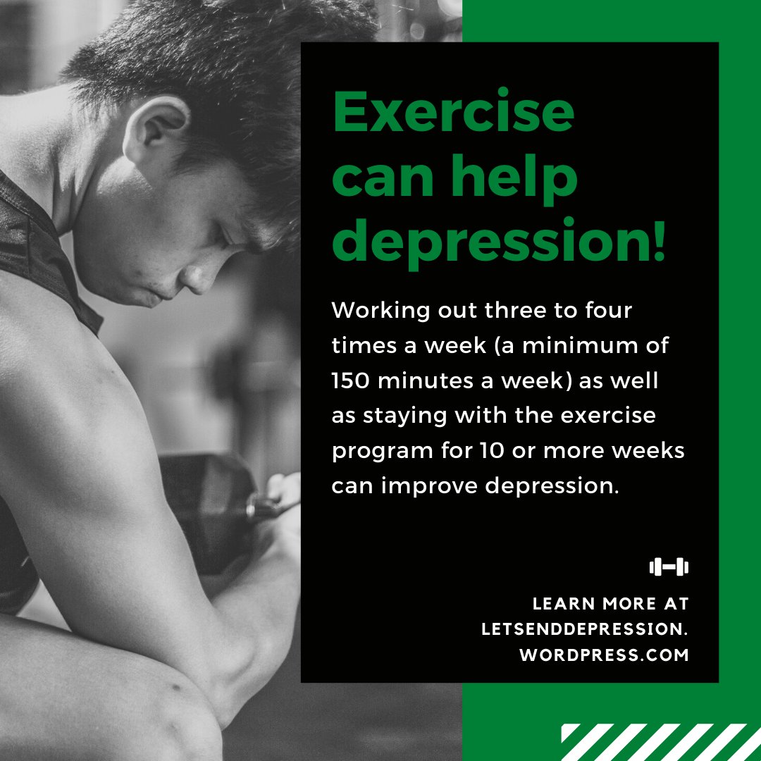 LetsEndDepress's tweet photo. While it’s fun being a couch potato (especially during quarantine), your mental health might benefit from a little activity. https://t.co/gCdx1Xbcbi #ExerciseForDepression https://t.co/qMkiuZAySt