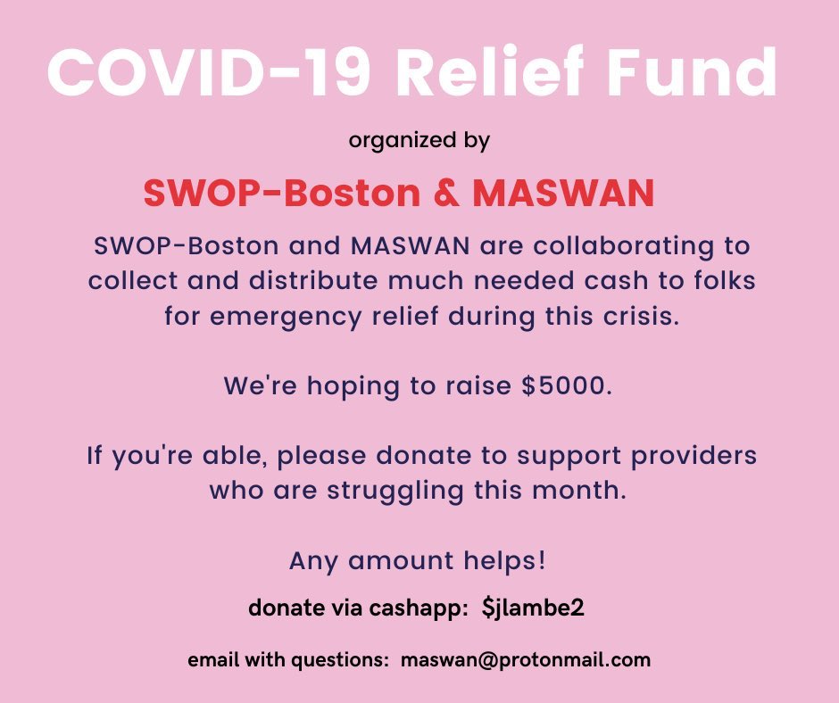 The  @MassSWAN / SWOP Boston fund is starting: