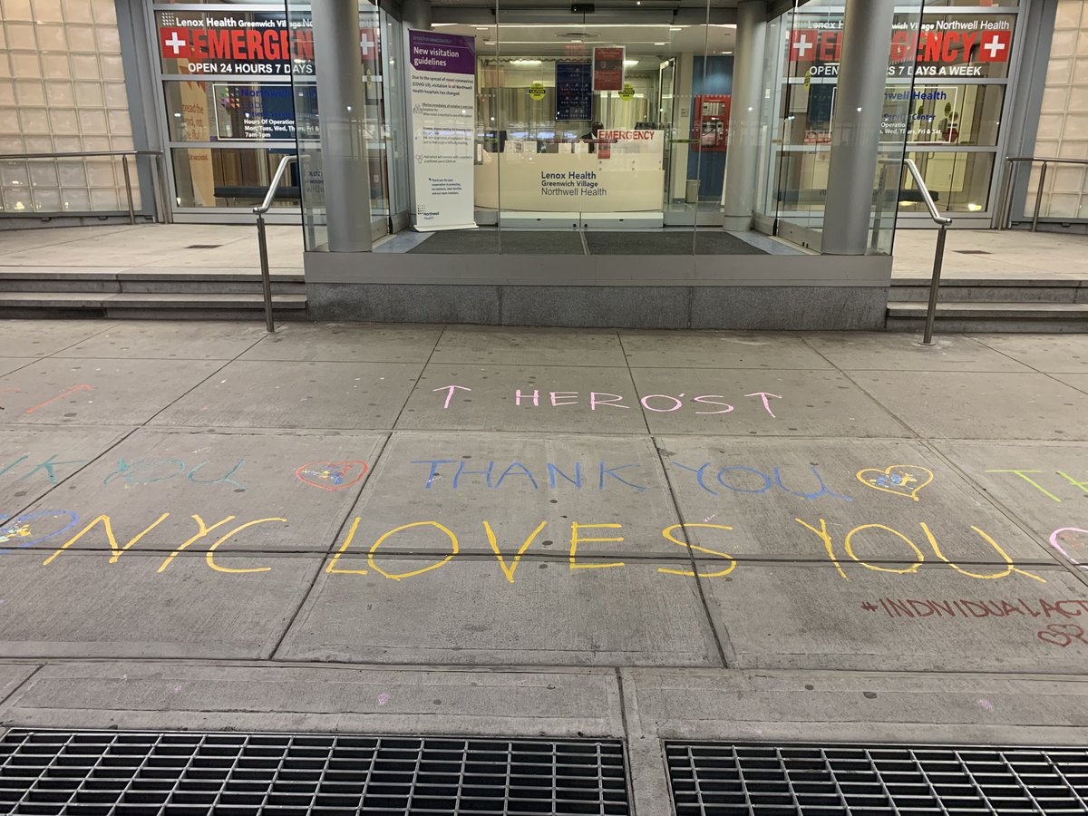 W13thStAlliance's tweet photo. Thank you Lenox Health Greenwich Village staff for all your tireless work during the crisis. We appreciate you! https://t.co/aSNxRyW3jl