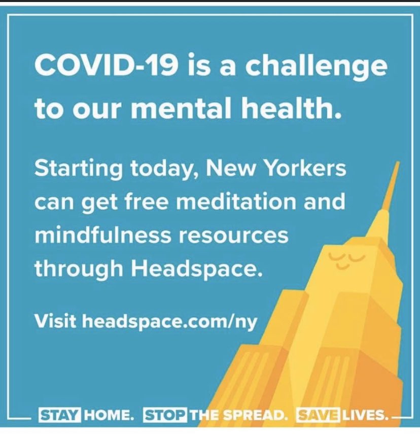 Thank you to <a href="/Headspace/">Headspace</a> for offering this awesome resource for free during these trying times. Headspace is a great app to relax the body and mind in as little as 5 minutes. Follow the link below to download and access for free in New York. <a href="/VS24District/">Valley Stream 24 School District</a> #VS24Wellness