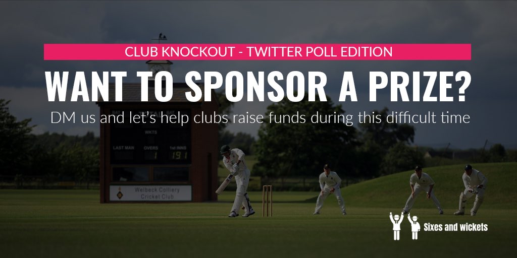 SixesANDwickets's tweet photo. If you'd like to make a donation or supply a prize that the winning club can auction off to raise some funds during this difficult time. 

Please do get in touch. 

https://t.co/YWRSGCSgIk https://t.co/dBYlHDu0EE