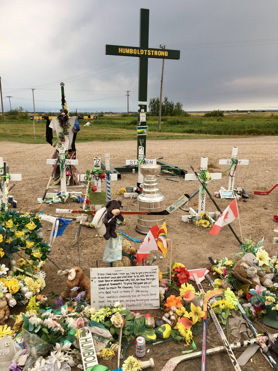 keeperofthecup's tweet image. Lest we forget and always remember.  2 years have passed. #HumboldtStrong #StanleyCup @nhl @HockeyHallFame