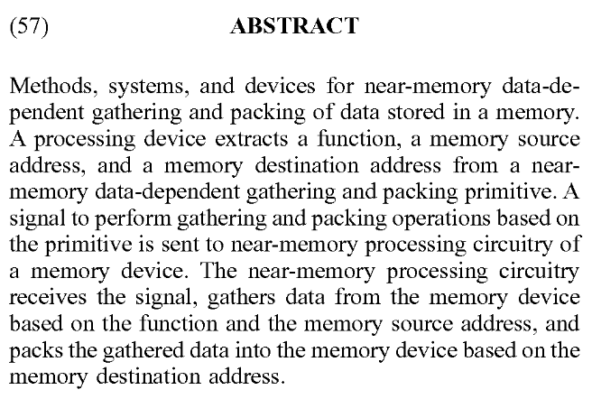 Patent: Near-memory data-dependent gather and packing - AMDAnother memory foundation for EHP...More details:  http://www.freepatentsonline.com/20200081651.pdf 