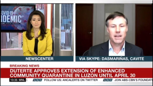 ANCALERTS's tweet photo. Achim Fock, World Bank Acting Country Director for Brunei, Malaysia, PH &amp; Thailand: Extended #LuzonLockdown clearly will save more lives. https://t.co/DxnA1Yv8Xj