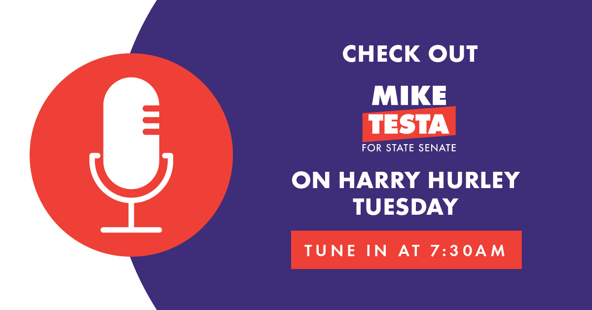 TestaForNJ's tweet image. Check out Harry Hurley on WPG Talk Radio TOMORROW at 7:30AM to hear Mike discuss the latest on New Jersey's response to the COVID-19 pandemic. #TeamTesta #LD1

Tune in to 95.5 FM, 1450 AM or stream the show live here: 
wpgtalkradio.com/listen-live/po…