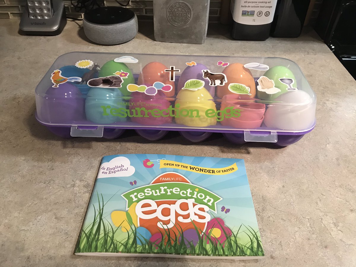 Tidbitsfrom2_3's tweet photo. Resurrection Eggs...a new tradition in the Perruzza household during Holy Week! Today we opened up the donkey that Jesus rode on and the coins that belonged to Judas, who was going to betray Jesus. Alessio and Lili loved writing letters to Jesus too after our story and prayer 🙏🏼 https://t.co/9jd62tdD2c