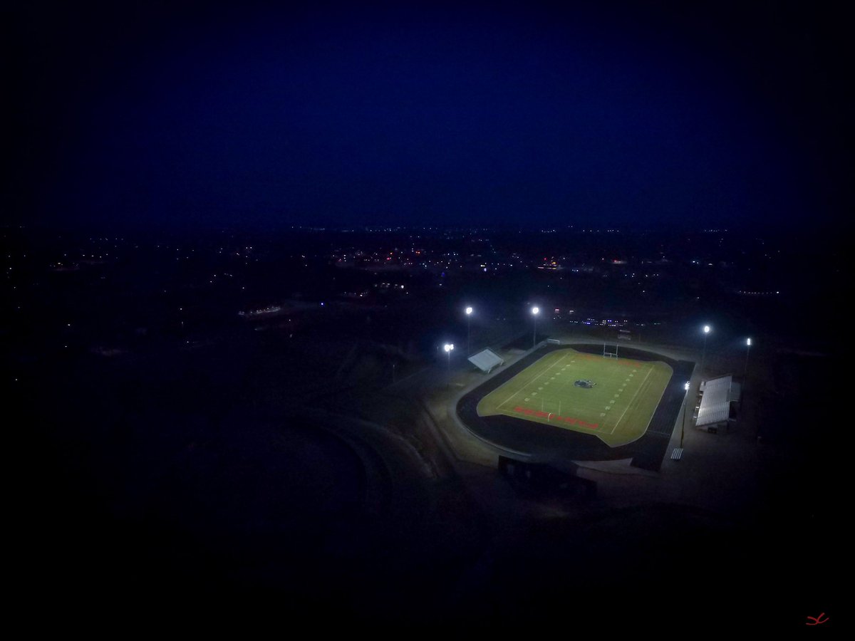 11cochrane's tweet image. Here are a few shots I took tonight at Lakeville North. In one photo you can see South’s lights in the distance. #BeTheLightMN