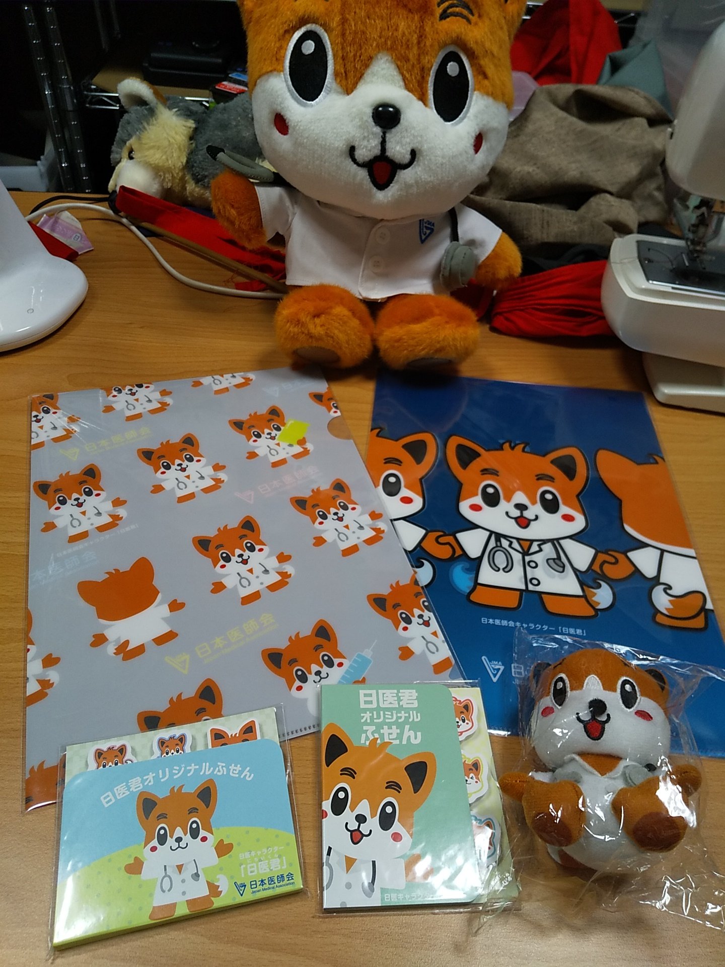 カゲ虎 おうち 日医君 クリアファイル 付箋 ぬいぐるみキーホルダーも買いました