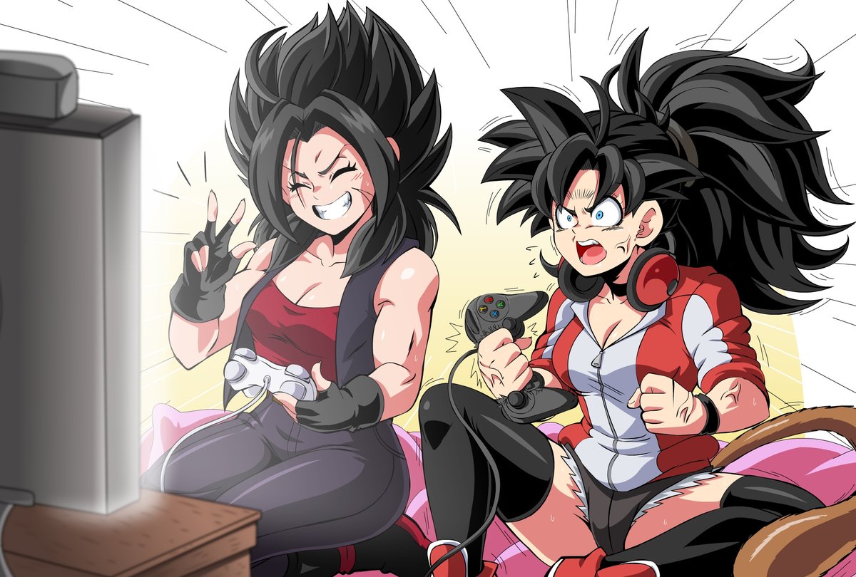 Lottus and Kira playing some videogames together, but Kira's is on a win streak using pure cheese and Lottus now need another controller.

Art by <a href="/bocodamondo/">Boco</a> go check them out

Kira belongs to @kiras_haven