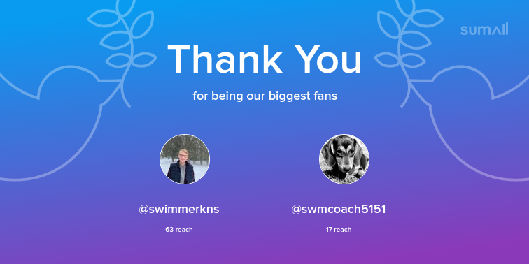 CamillusSwim's tweet photo. Our biggest fans this week: swimmerkns, swmcoach5151. Thank you! via https://t.co/tPP47VZXQt https://t.co/68P8r5fMML