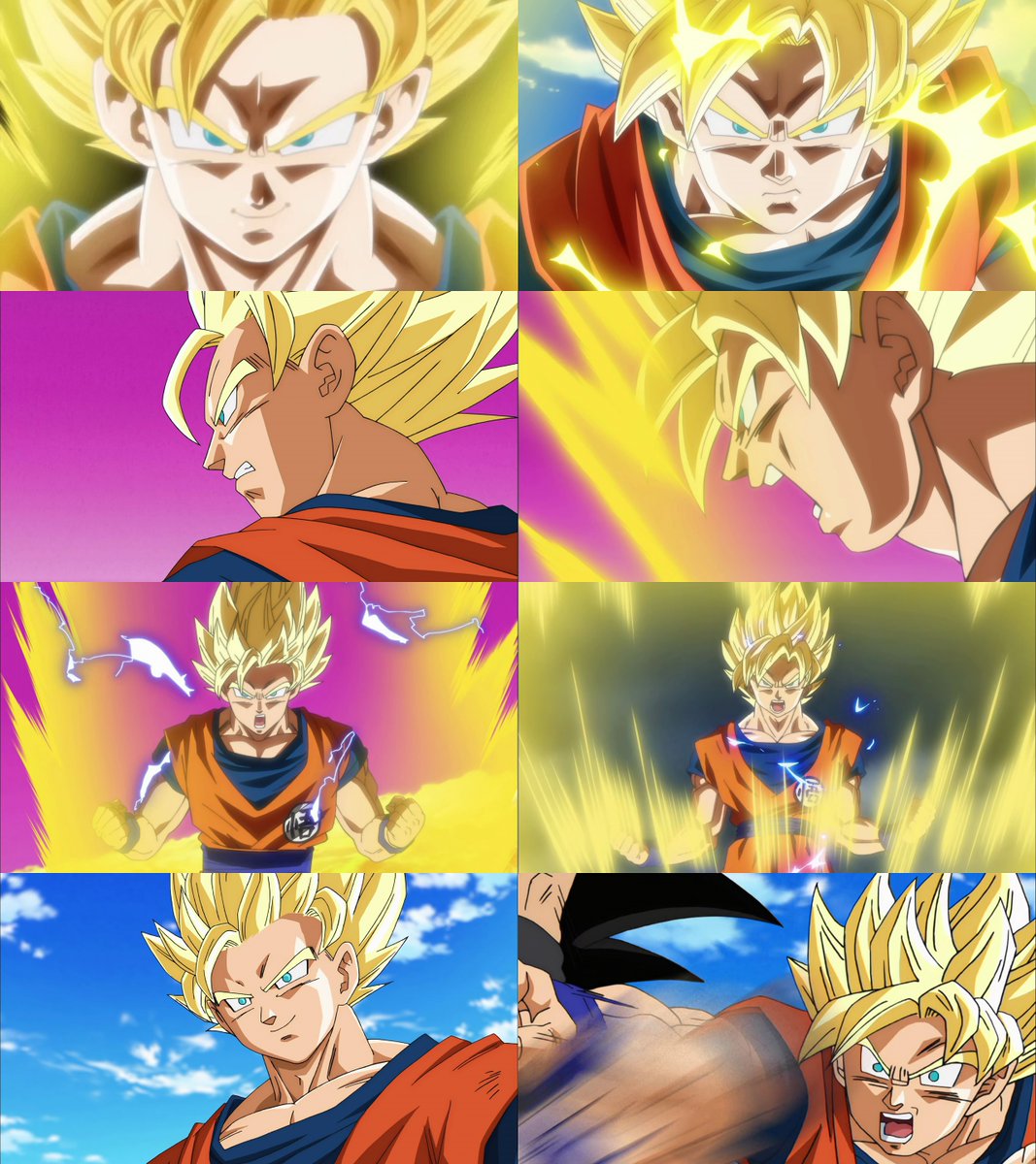 Lonely on X: The occasions when they drew Super Saiyan 2 Goku