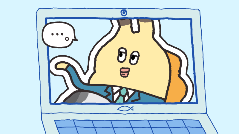 リモートワークしていると見せかけて等身大パネルっす 