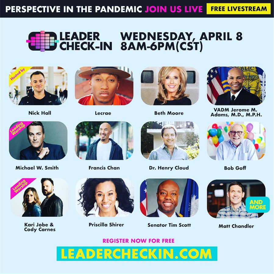 This Wednesday! It’s free! 
Leadercheckin.com