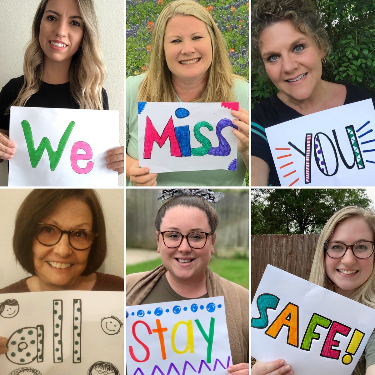 MissKVoitle's tweet photo. Krause 1st Grade teachers sending out virtual hugs as home learning begins! 💚 #KESSticksTogether #BISD https://t.co/bsL991hcR0
