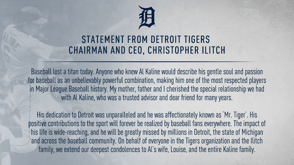 A statement from Detroit Tigers Chairman and CEO, Christopher Ilitch