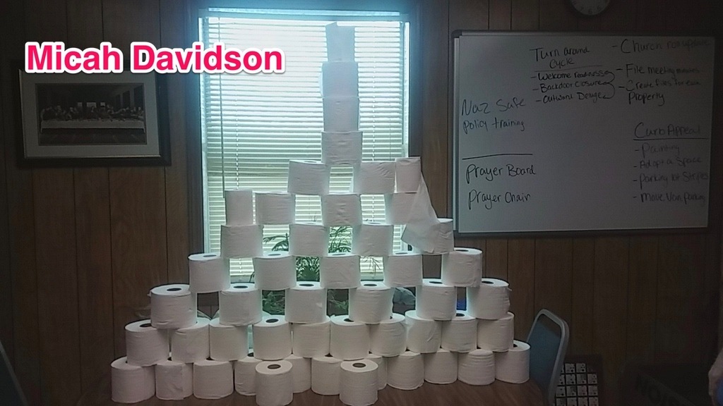 HoweSchools's tweet photo. During today's Lion Strong Assembly, we announced the TP Pyramid challenge! Hey Howe students, show us your stash! #ContinuousLearning #ToiletPaperPyramid #HPSLions https://t.co/AJgjDHdpVA