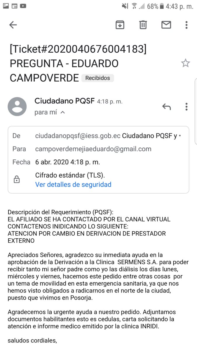 Lcampoverde7's tweet photo. @Presidencia_Ec  @PedroPabloDuart  @Lenin  @Gio_Dupleint @PaulGranda por Favor necesitamos de ayuda, también hay que preocuparse en las otras enfermedades que azotan al pueblo ayúdenme con este requerimiento https://t.co/q1aQeAJ9MM