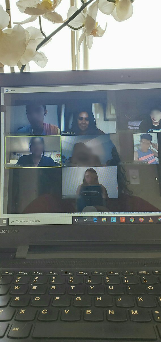 MsEleyELD's tweet photo. Successful #zoomclasses today! Loved seeing some of my awesome #esolstudents. There were a few technical difficulties which prevented some students from joining, but hopefully we'll have them worked out by our next meeting! #teachinginpajamapants https://t.co/OFfdaZEC9G