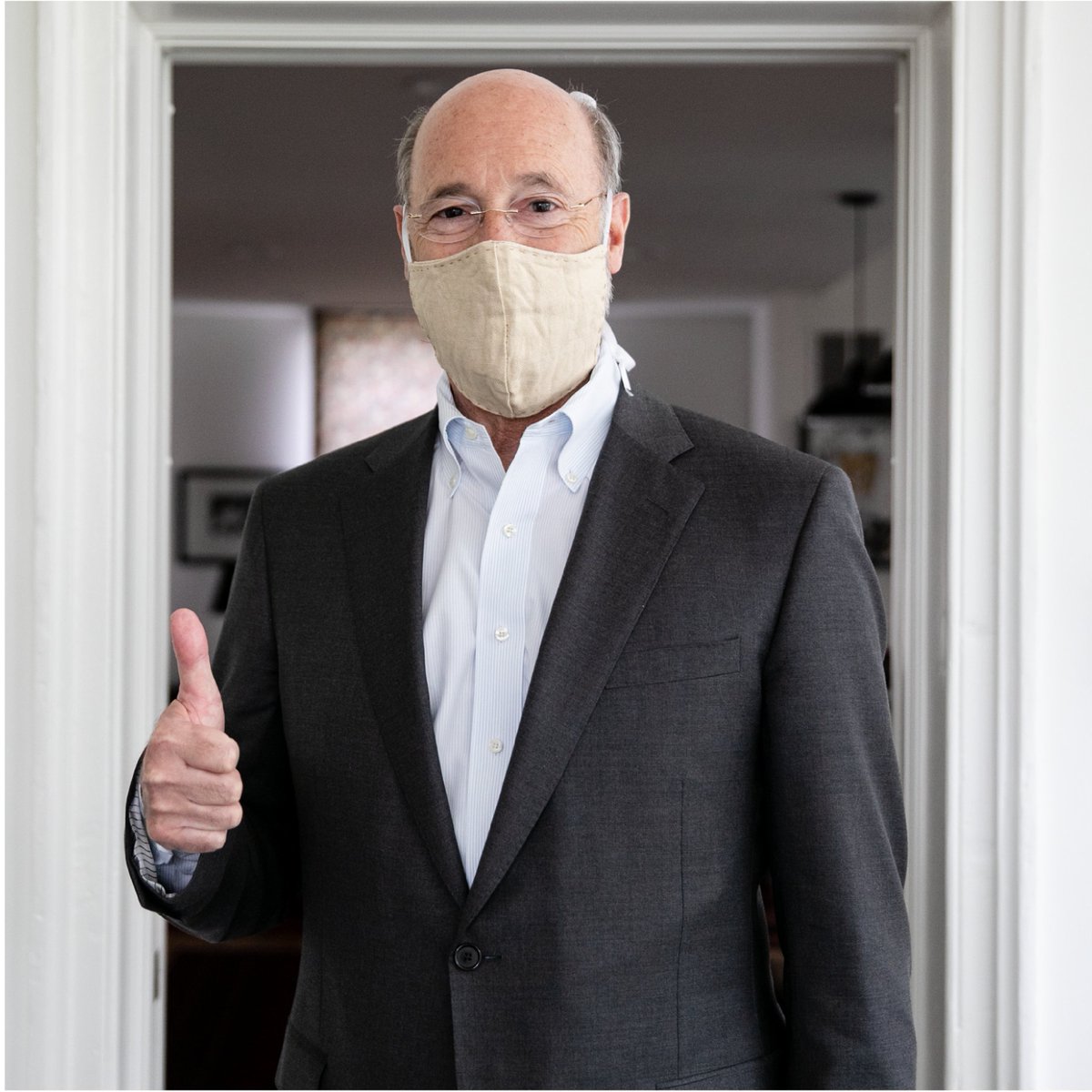 Governor Tom Wolf On Twitter Masked Up And Ready To Go Thanks To Frances I M Asking That All Pennsylvanians Wear Masks When They Leave Their Homes To Help Prevent Transmitting Covid19