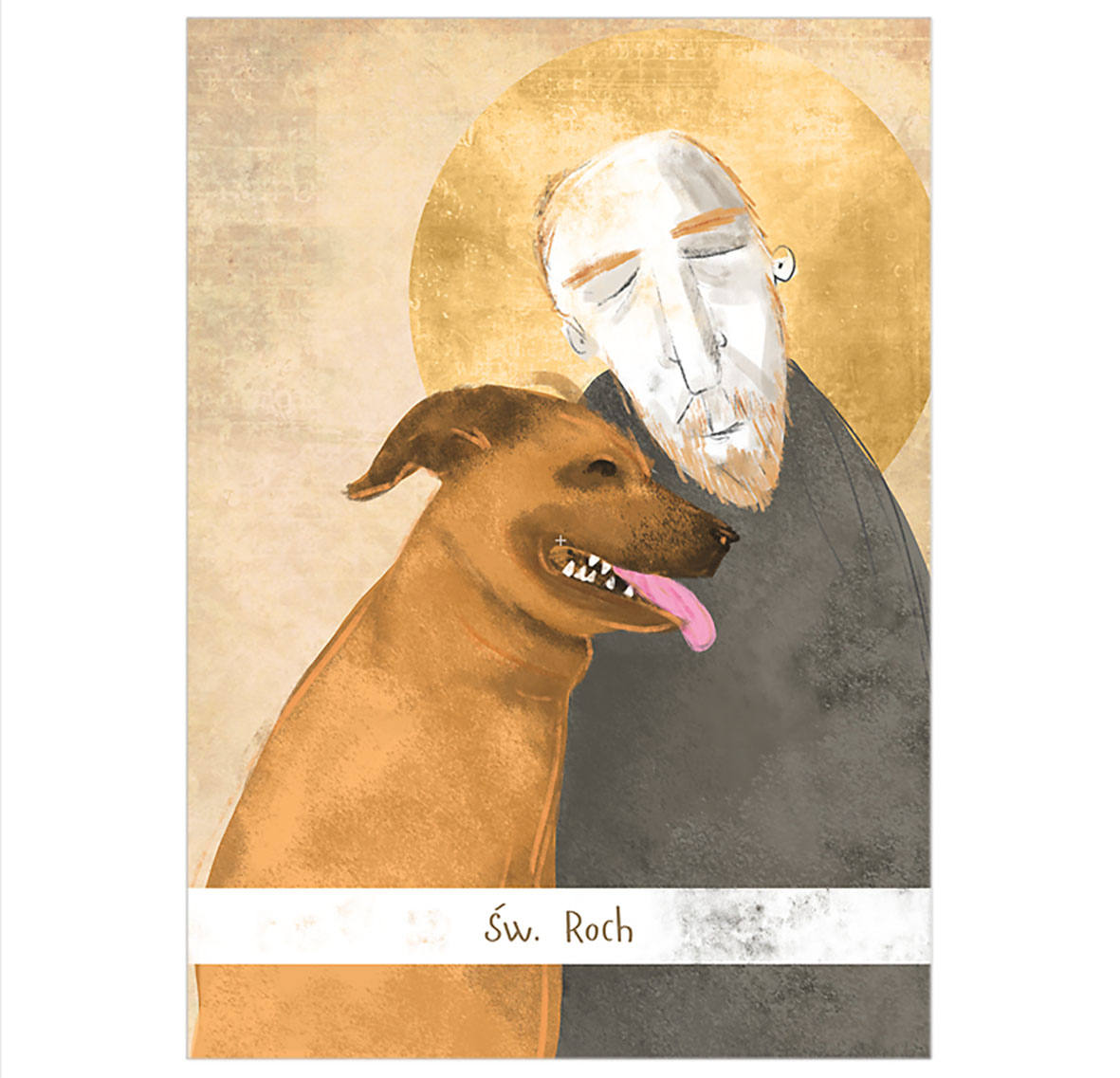 Traditional iconography shows st Roch in pilgrim's clothes, with dog, exposing infected sore / bubo on his leg. More recently, I saw people think of st Roch mainly as a patron of dogs, so the disease disappeared from his images. I suspect that this will change after  #COVID195/