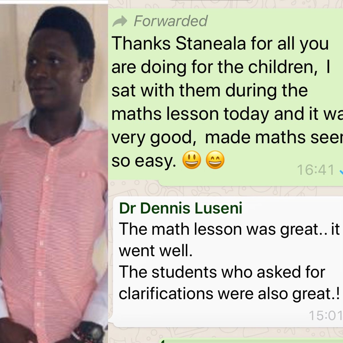Go #TeamEducAid Big congratulations to John F (Senior Maths Teacher! 😊)  who contributed on day 1 of MBSSE & TSC #radiolessons & was congratulated all round for excellent #maths teaching #SierraLeone #CoronaResponse #EducAidIsTheAnswer #KeepSierraLeoneanStudentsLearning