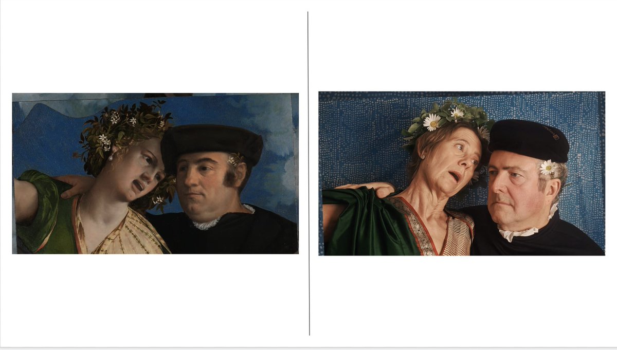 Day 18Dosso Dossi: A Man Embracing a Woman. 1524Molly O' Cathain: My Mum Crashing into my Dad. 2020