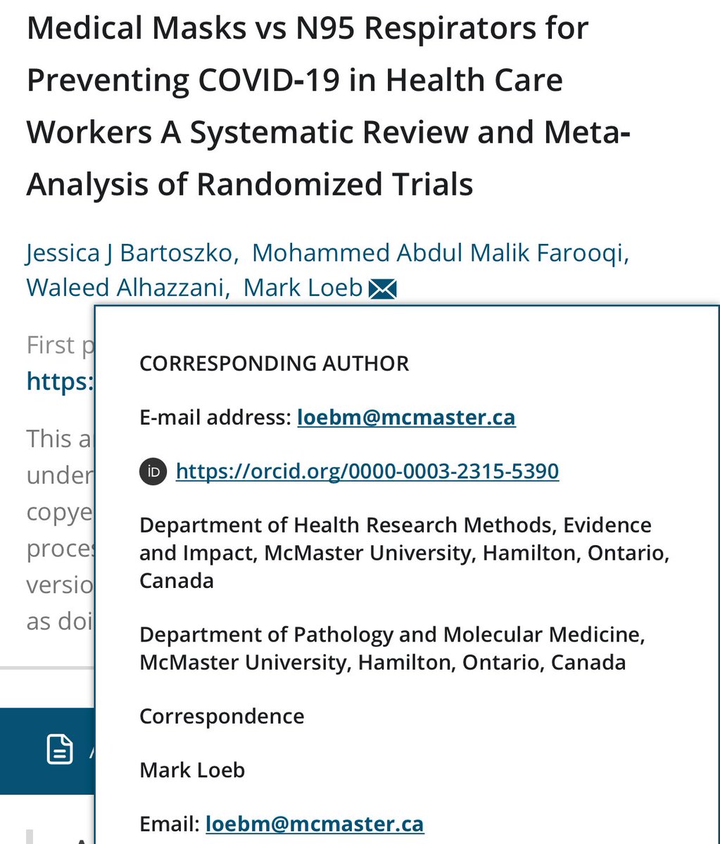 Heute neu erschienen: Analyse aller publizierten Studien zu Masken. Sie zeigt, dass OP-Masken auch den Träger schützen und bei korrekter Nutzung selbst in der Klinik N95 Masken nicht unterlegen sind. Die bisher stärkste Studie zur Einführung einer Pflicht von OP-Masken zB im ÖPNV