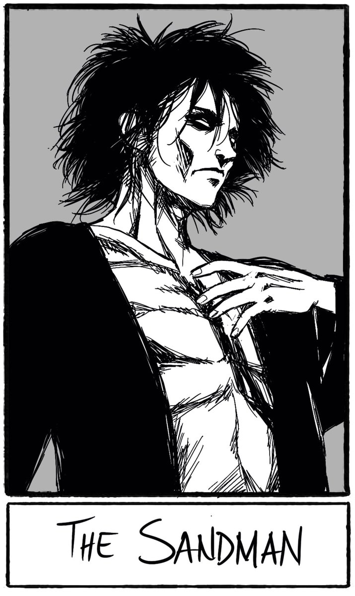 Tozani_'s tweet photo. Polishing sketches for the #SixFanartsChallenge 2. This was very interesting #sandman. Done in #Procreate https://t.co/Ut1hgOe1Eq
