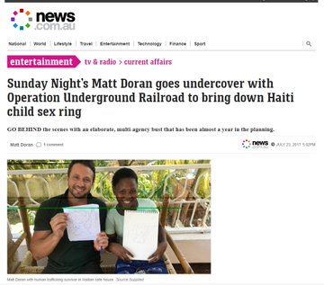 Let's have an educational moment real quickIf you read the replies, you'll notice people making fun of the Africans for not wanting aid from the 'humanitarian' workers.Let's take a detailed look before we join in/threadhumanitarians  https://www.news.com.au/entertainment/tv/current-affairs/sunday-nights-matt-doran-goes-undercover-with-operation-underground-railroad-to-bring-down-haiti-child-sex-ring/news-story/dcecf5950ca5b6d501c48ed927127bc3  https://twitter.com/MrAndyNgo/status/1247210965197709313