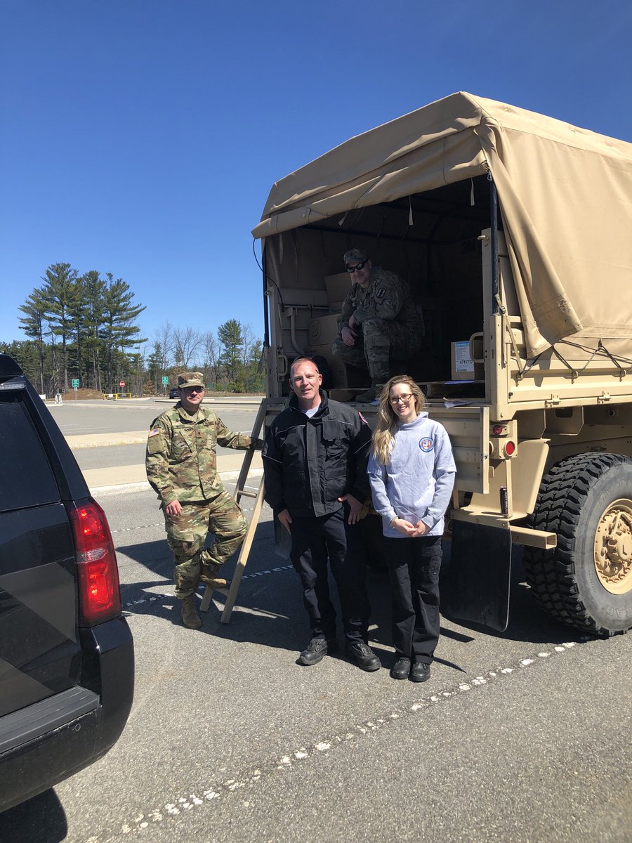The National guard supporting first responders with PPE, Auburn Fire and Police appreciates your support