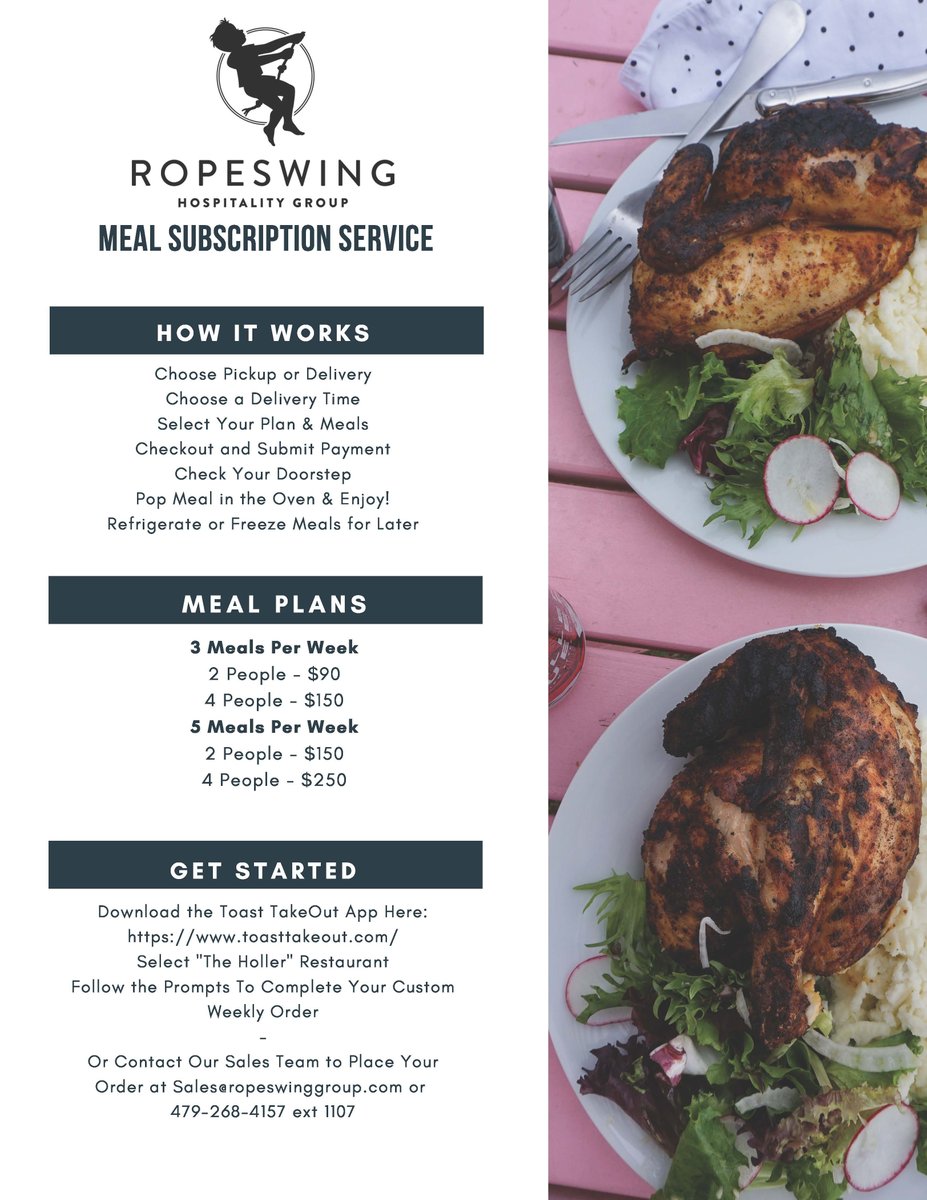 Available in Springdale! <a href="/ropeswinggroup/">Rope Swing Group</a>  meal subscription served. 
#feedthefamily #covid19 #nwark