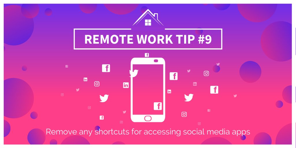 SpeakerFlow's tweet image. This next &quot;Remote Work Tip&quot; comes from the whole #speakerflow team: Get rid of any shortcuts to access social media 👀 📱 There&apos;s a time and place for it in #marketing, but if you&apos;re not using it for work, avoid it during work hours. Your #speakingbusiness will thank you 👍
