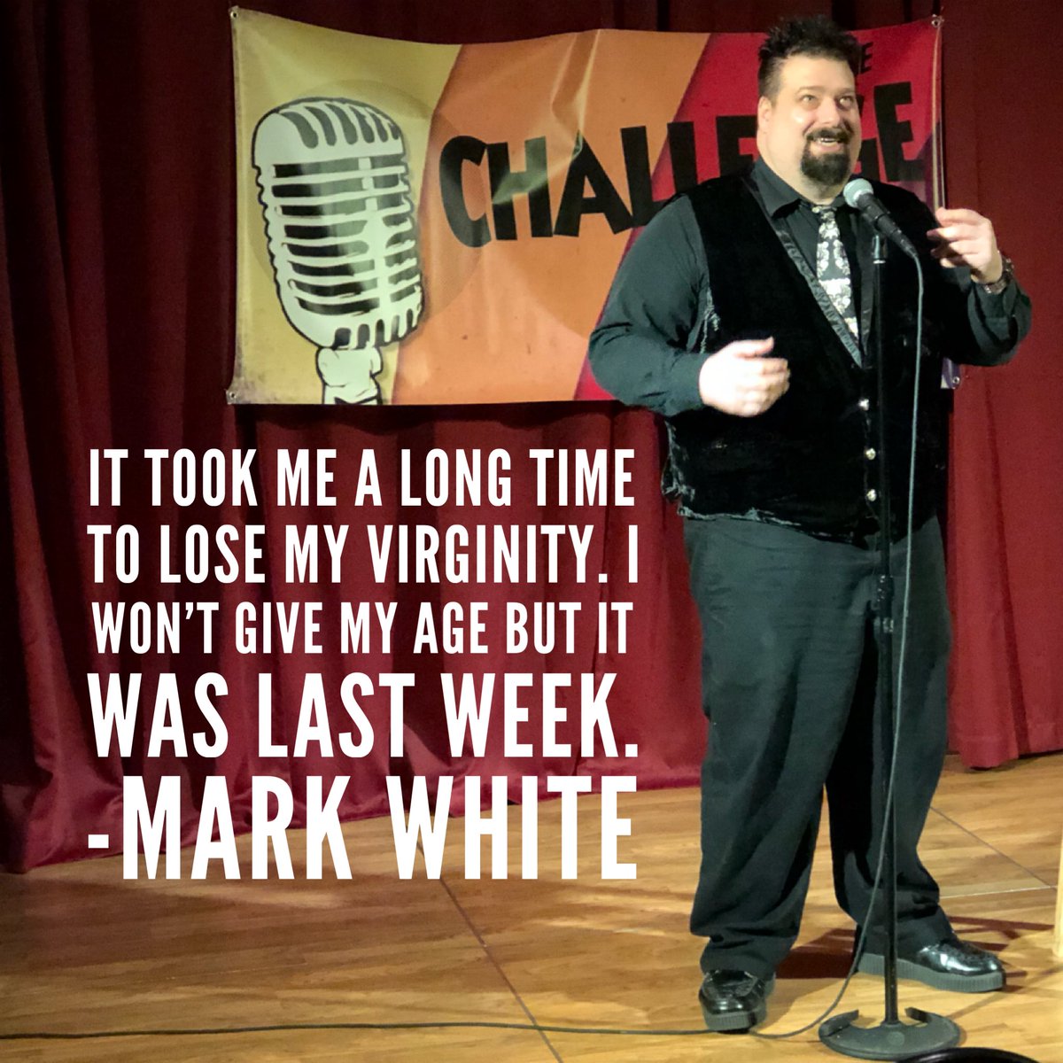 TheChallengeMic's tweet photo. Glad to have @gothcomedian at the show anytime!
#featurespot #followhim #QuarantineAndCackle https://t.co/30akTdLu7R