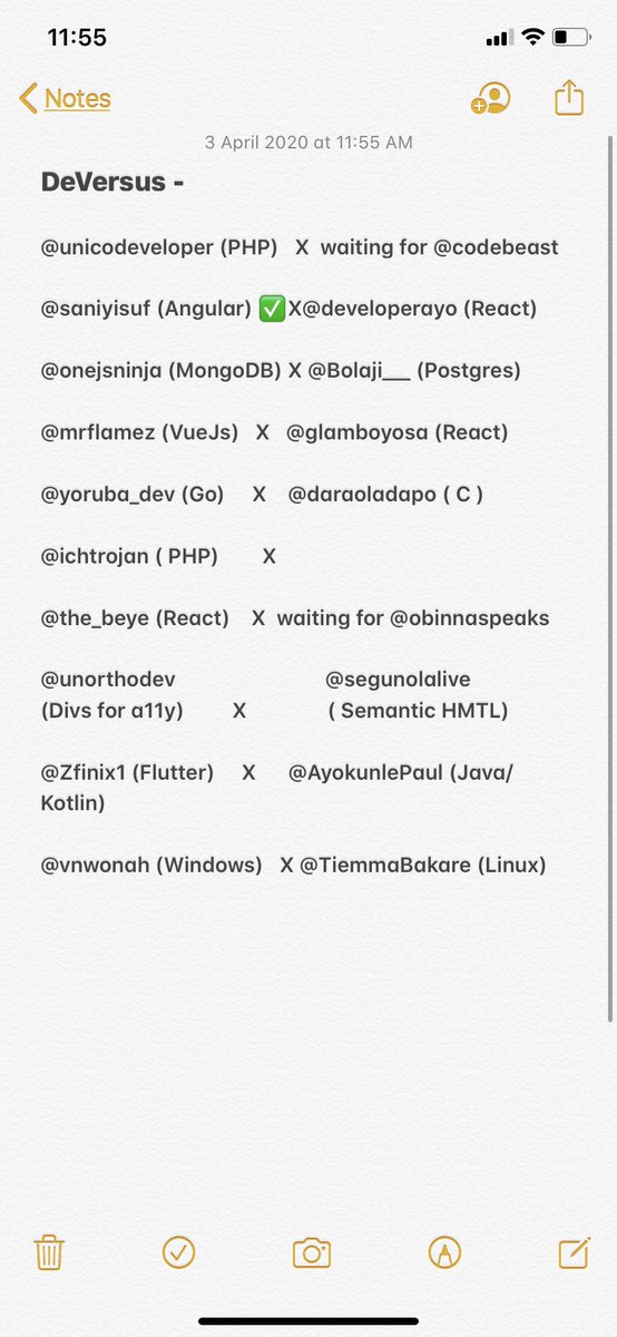 hackSultan's tweet photo. Yooo
@Zfinix1 (Flutter) X @AyokunlePaul (Java/Kotlin)
Let’s pick a comfortable time tomorrow to go live on zoom and have our live session for #DeVersus
Let’s do this. I’m still waiting for response from @codebeast , @unicodeveloper is game for PHP already. 🙌🏻🙌🏻 https://t.co/OKC7tp4iEl