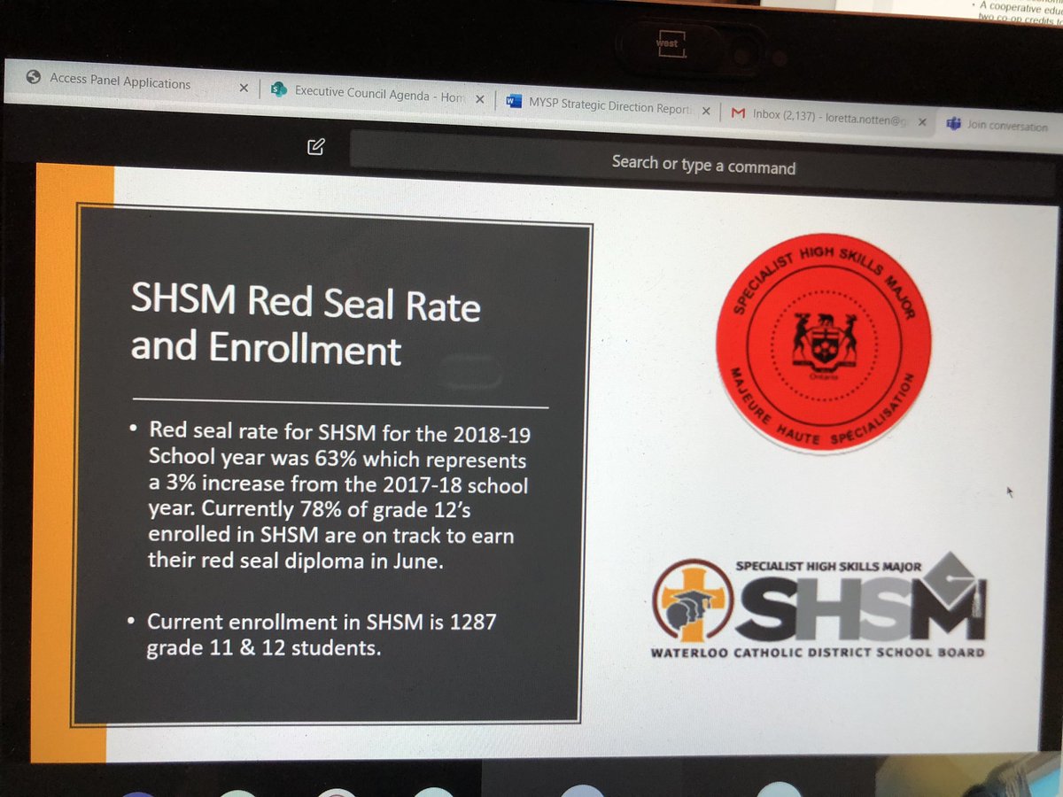 nottenloretta's tweet image. Despite the current circumstances we were pleased to receive tonight’s @WCDSBNewswire Student Success Update where Trustees learning about just some of the highly engaging initiatives which support our students.  #HighExpectations #SuccessForEach #Hope